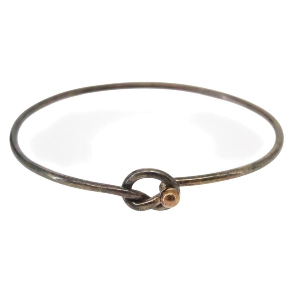 Tiffany & Co. Bangle Hook & Eye Bracelet Ag925 K18 Silver